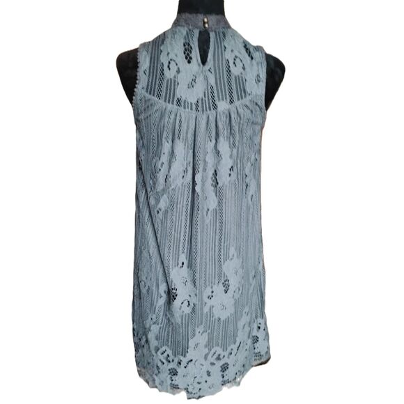 Maurices Women's Size Small Gray Lace Midi Dress - Picture 2 of 8